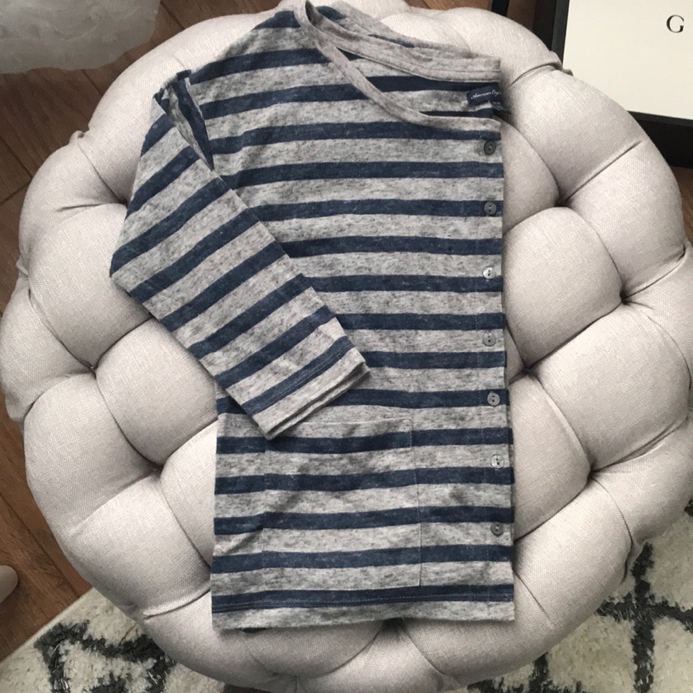 American Eagle Outfitters Striped Cropped Cardigan Size XS